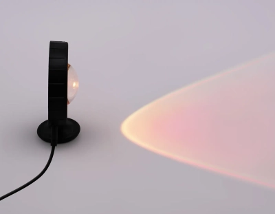 Атмосферная светодиодная настольная лампа с пультом DE8383 BK черный LED RGB 3W (ПДУ RGB)