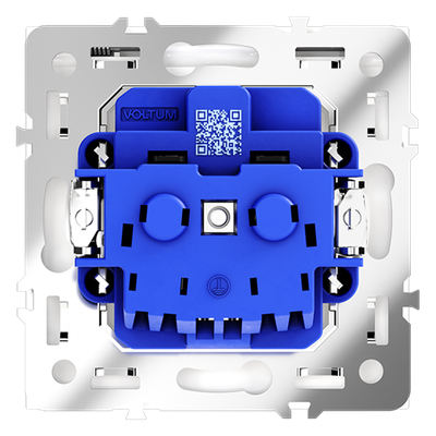 VLS040301 Розетка встраиваемая VOLTUM S70 с заземлением, защитными шторками и крышкой 16А, (белый глянцевый) (ТМ Maytoni)
