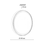 7699/EL MARON SN 146 Светильник пластик/белый LED 70Вт 3000-6000K D490 IP43 пульт ДУ LAVEN