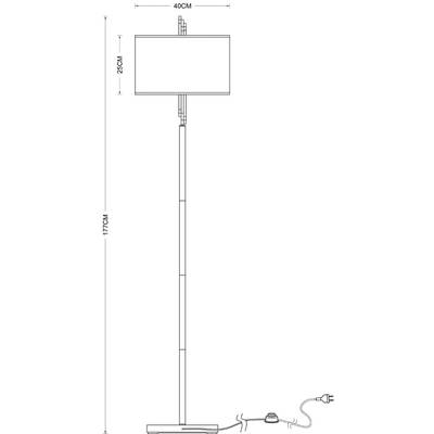 Торшер Arte Lamp JULIETTA A5037PN-2CC, 2хE27