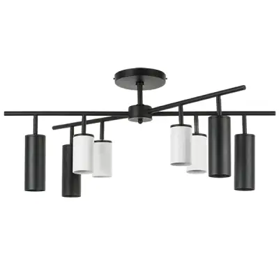 LR728364874 Люстра RULLO 8х50W GU10 ЧЕРНЫЙ/БЕЛЫЙ (571728+214436-4+214487-4)