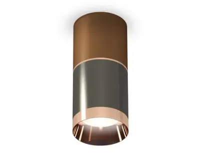 Комплект накладного светильника XS6303021 DCH/CF/PPG черный хром/кофе песок/золото розовое полированное MR16 GU5.3 (C6303, C6304, A2063, N6135)