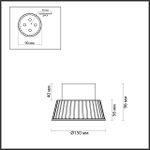 6643/6CL HIGHTECH ODL24 171 черный/металл/акрил Потолочный светильник IP20 LED 7W 3000K 220V MALI