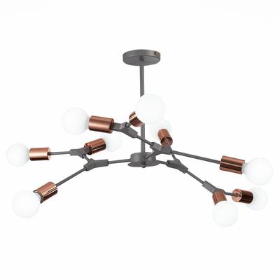 SLE106403-09 Люстра подвесная Серый, Розовое золото E27 9*60W