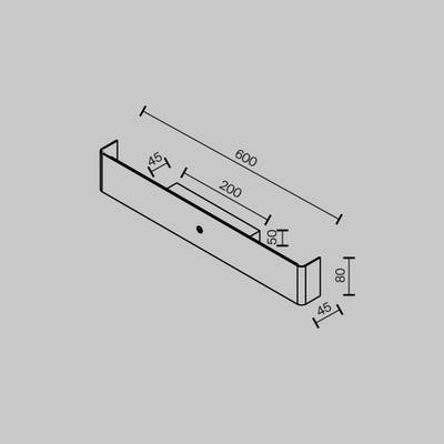 Настенный светильник (бра) Bracket 2700-4000К 12Вт MOD492WL-L12BK. TM Maytoni