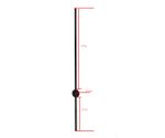 08423-100,19(3000K) Бра Локи черный h100 w10,5*6 Led 20W (3000K)