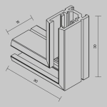 Коннектор угловой, накладной Levity, TRA184CL-11B. TM Maytoni