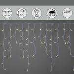 A-517 WW/WT FLASH гирлянда светодиодная "Бахрома", 5х0,9м, 240LED, провод белый, морозостойкий