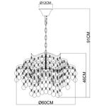 Подвесная люстра Arte Lamp PIPIRIMA A4065SP-9SG, 9хE14