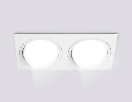Светильник встраиваемый поворотный точечный GX53 TN51919/2 WH белый GX53 max 12W 220*115*23