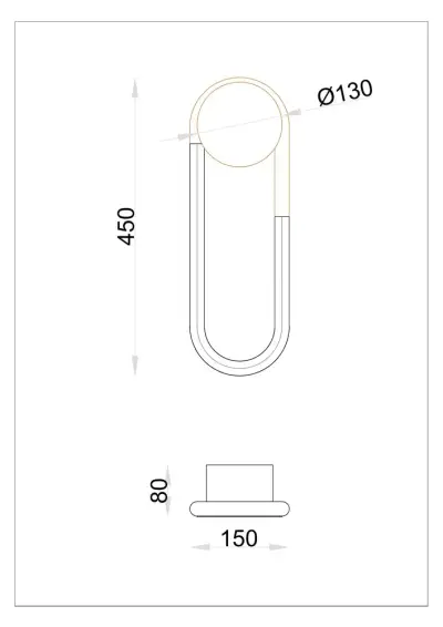 Настенный светильник Arte lamp LUMINO A2233AP-20BK, 1хLED
