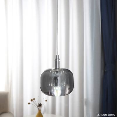 Светильник подвесной Crystal Lux BOX SP1 CHROME/SMOKE 1271/201