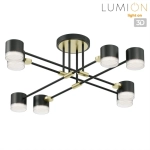 8307/8C COMFI LN26 237 золотой/черный, металл Светильник потолочный GX53 LED 8*7W 220V LENIANA