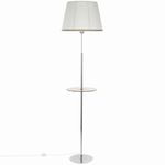 Citilux Линц CL402970T Торшер хром со столиком и белым абажуром