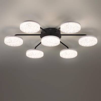 8236/7CL LEDIO LN25 черный, металл/акрил Люстра потолочная с пультом ДУ LED 90W 3000-6000К 220V DIDANA
