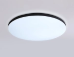 Потолочный светодиодный светильник с Wi-Fi Яндекс Алисой/Tuya/Smart Home/Alexa FZ2004 BK черный IP54 20W 3000K-6500K+RGB D300*55 (ПДУ ИК)