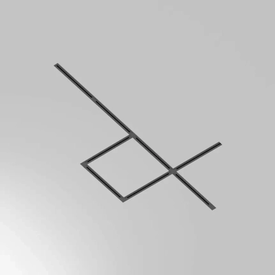Шинопровод 2м Unity встраиваемый черный, TRX004-112B. TM Maytoni