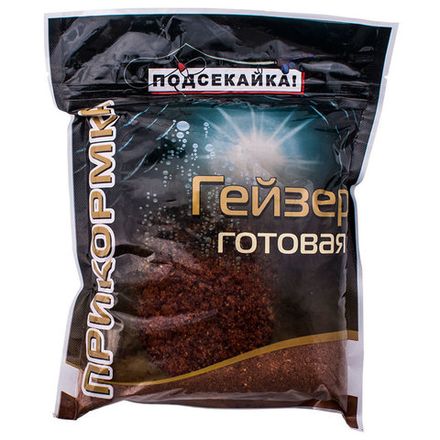 Прикормка для рыб "Подсекайка", для рыбалки, готовая, в п/э пакете, "Гейзер" 1кг.