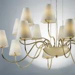 758162 Люстра подв. DIAFANO 16х40W G9 ЗОЛОТО/БЕЛЫЙ