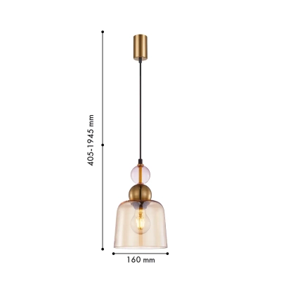 Подвес Vinglas 4341-1P, 1*E27*40W. ТМ F-Promo