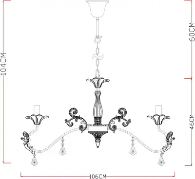 Подвесная люстра Arte Lamp ANGELINA A5349LM-8WH, 8хE14