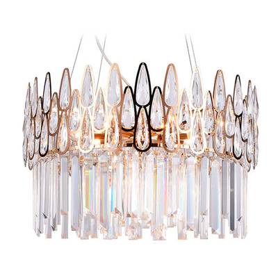 Подвесная хрустальная люстра TR5263/8 GD/CL золото/прозрачный E14/8 max 40W D500*700