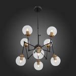 SL234.402.08 Люстра потолочная ST-Luce Черный, Золото/Прозрачный E27 8*40W (из 2-х коробок)