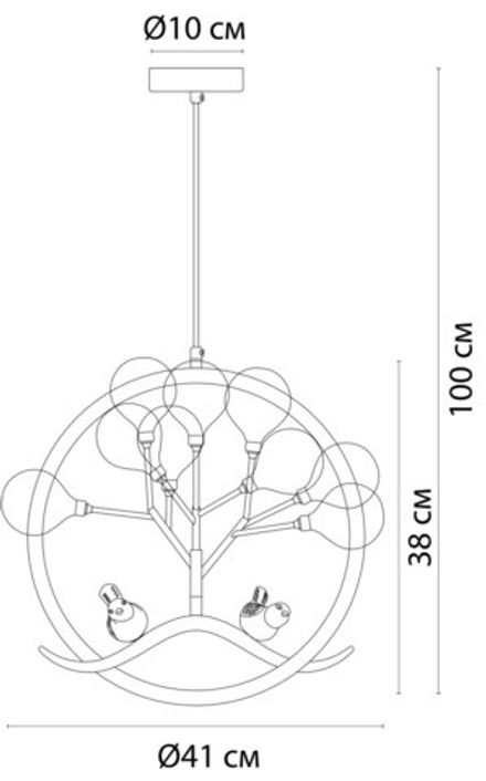 Подвесная люстра Arte Lamp CANDY A7274SP-9GO, 9хG4