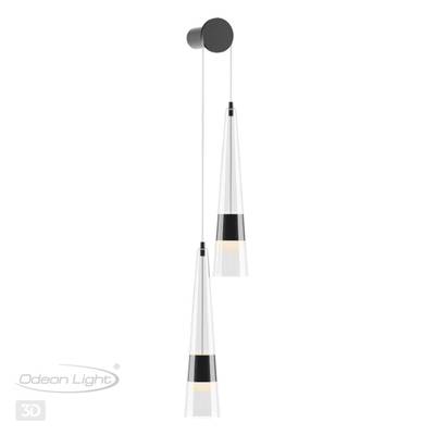 5044/24WL L-VISION ODL24 301 глянц.темн.хром/прозрачный/металл/стекло Бра LED 24W 3000K 2536Лм LUMP