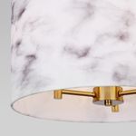 Потолочный светильник с тканевыми абажурами 60174/3 латунь