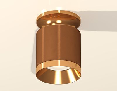 Комплект накладного светильника XS7404121 SCF/PYG кофе песок/золото желтое полированное MR16 GU5.3 (N7929, C7404, N7034)