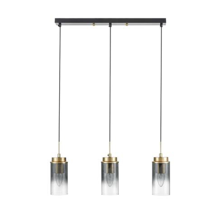 8101/3A COMFI LN26 407 черный/бронза металл/стекло Подвес Е14 3*40W 220V ISHA