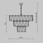 Подвесной светильник Пунтес / Puntes E14х18, MOD043PL-18G. TM Maytoni