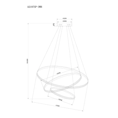 Подвесная люстра Arte Lamp FRODO A2197SP-3WH, 1хLED