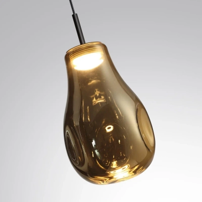 5098/4LA PENDANT ODL25 365 черный/золотой/металл/стекло Подвес LED 4W 4000K 388Лм NAVE