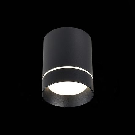 ST115.432.07 Светильник потолочный Черный LED 1*7W 3000K 490Lm Ra&gt;90 120° IP20 D79xH100 170-240V