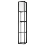 8093/1F COMFI LN25 черный/белый, дерево/текстиль Торшер Е27 1*60W 220V PRACTIC