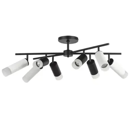 LR7283748641 Люстра RULLO 8х50W GU10 ЧЕРНЫЙ/БЕЛЫЙ (571728+214437-4+214486-4+202431-8)