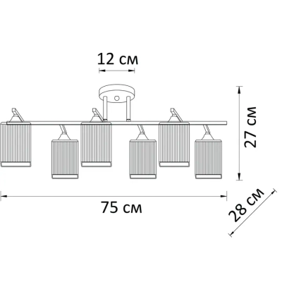 Потолочная люстра Arte Lamp MEROPE A4071PL-6BK, 6хE27