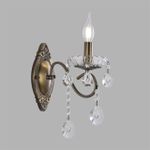 8346/1W CLASSI бронза/прозрачный, металл/хрусталь Бра E14 1*40W 220V LUINA