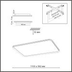 7751/145L MITRA LED SN Светильник металл/PMMA/белый LED 145Вт 4500К 1103х582 IP20 BETA