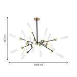 Потолочная люстра Istapp 4480-16C, 16*G9*20W. ТМ F-Promo