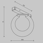 Трековый светильник Bubbles Basity 4Вт 360°, TR181-1-4WTW-B. TM Maytoni