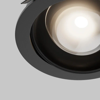 Встраиваемый светильник Линза / Lens 12 Вт 4000 К 70° IP44, DL105-12W4K-B. TM Maytoni