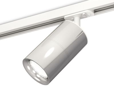 Комплект трекового светильника XT7405002 PSL/SWH серебро полированное/белый песок MR16 GU5.3 (A2536, C7405, A2070, C7405, N7012)