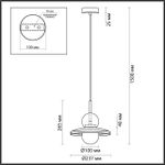 5014/1B MODERN ODL23 295 золотой/белый/белый матовый металл/стекло Подвес G9 LED 5W HATTY
