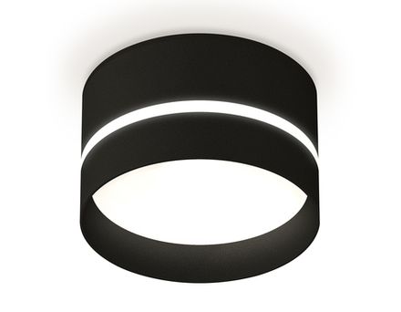 Комплект накладного светильника с акрилом XS8102020 SBK/FR черный песок/белый матовый GX53 (C8102, N8462)