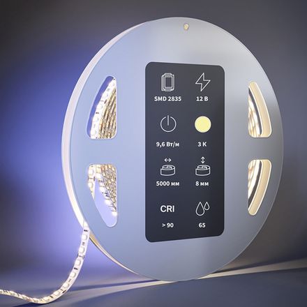Светодиодная лента Ultra 12В 2835 9,6Вт/м 3000К 5м IP 65 201034. TM Maytoni