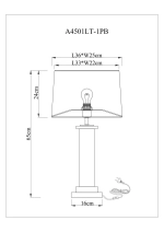 Декоративная настольная лампа Arte Lamp CAMELOT A4501LT-1PB, 1хE27