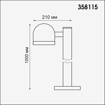 358115 STREET NT19 366 темно-серый Ландшафтный светильник IP65 LED 3000К 10W 100-240V GALEATI